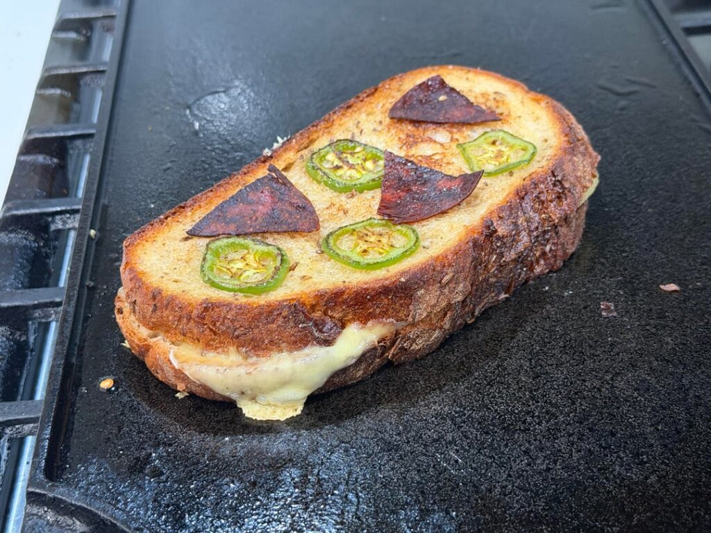 is it still a grilled cheese if i put the meat and veggies on the outside?