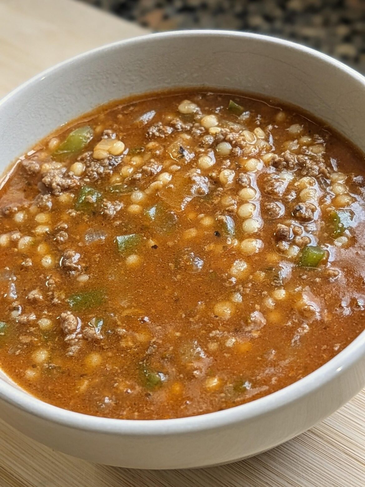 One-Pot Beefy Stuffed Bell Pepper Soup