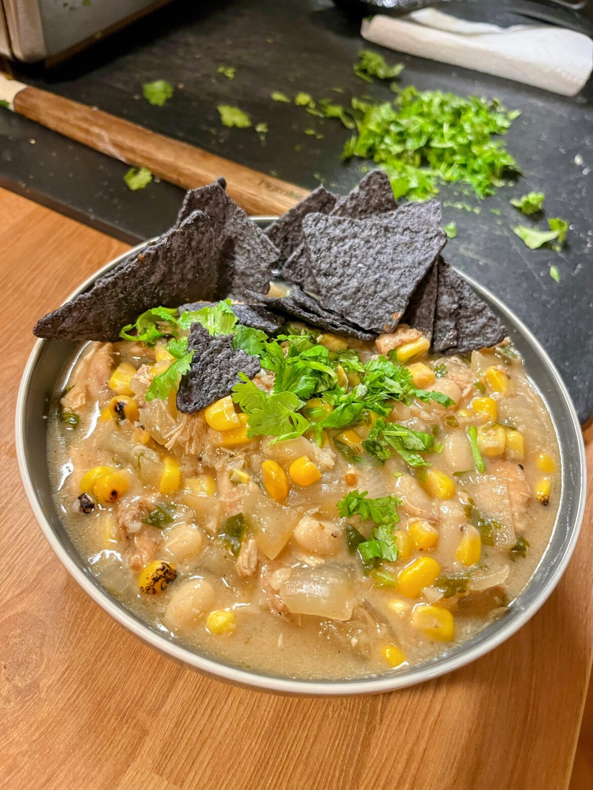 Slow cooker chicken chili