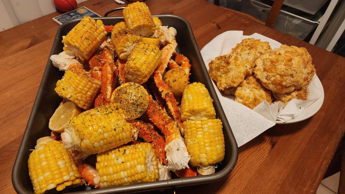 Homemade seafood boil for my family
