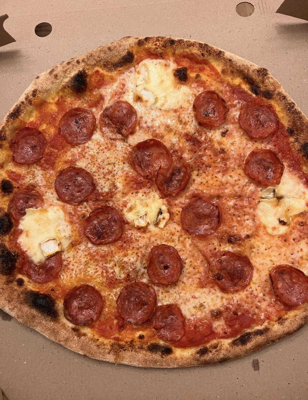 Diavola with extra Brie for my dinner