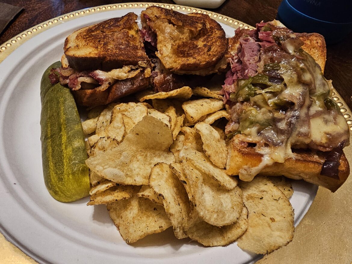 My Birthday Sandwich of choice. A classic Rueben and a part third of Philadelphia Rueben.