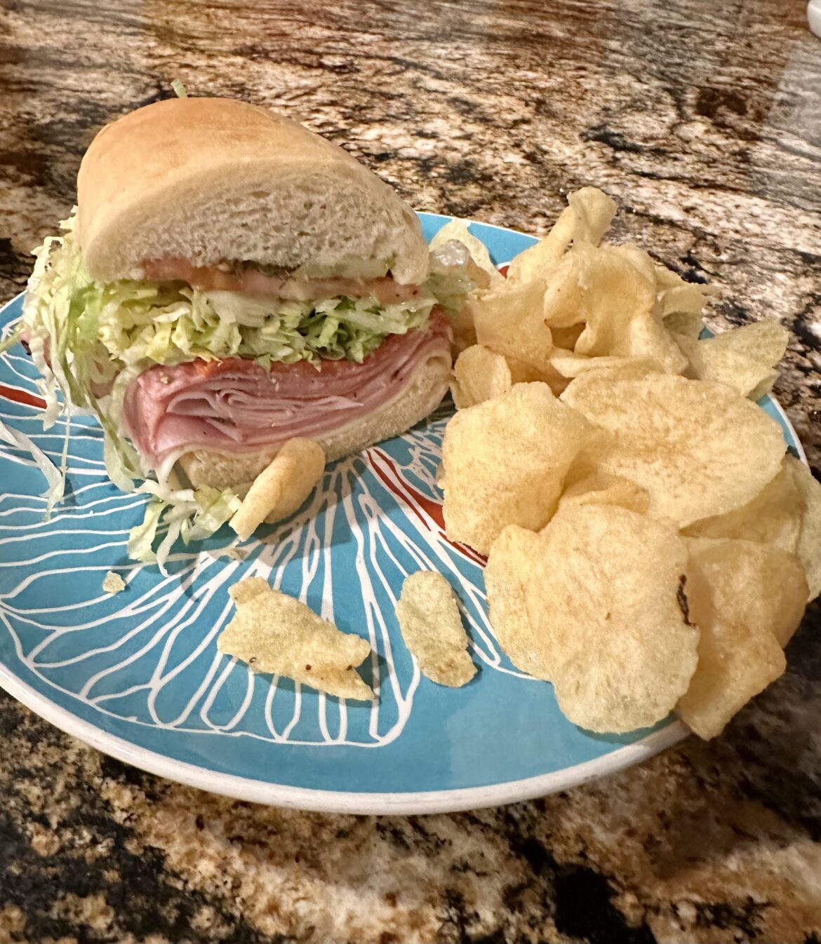 Italian Sub; Ham, Salami, Pepperoni, Prosciuttini, Provolone, L&T, O&V & Chips