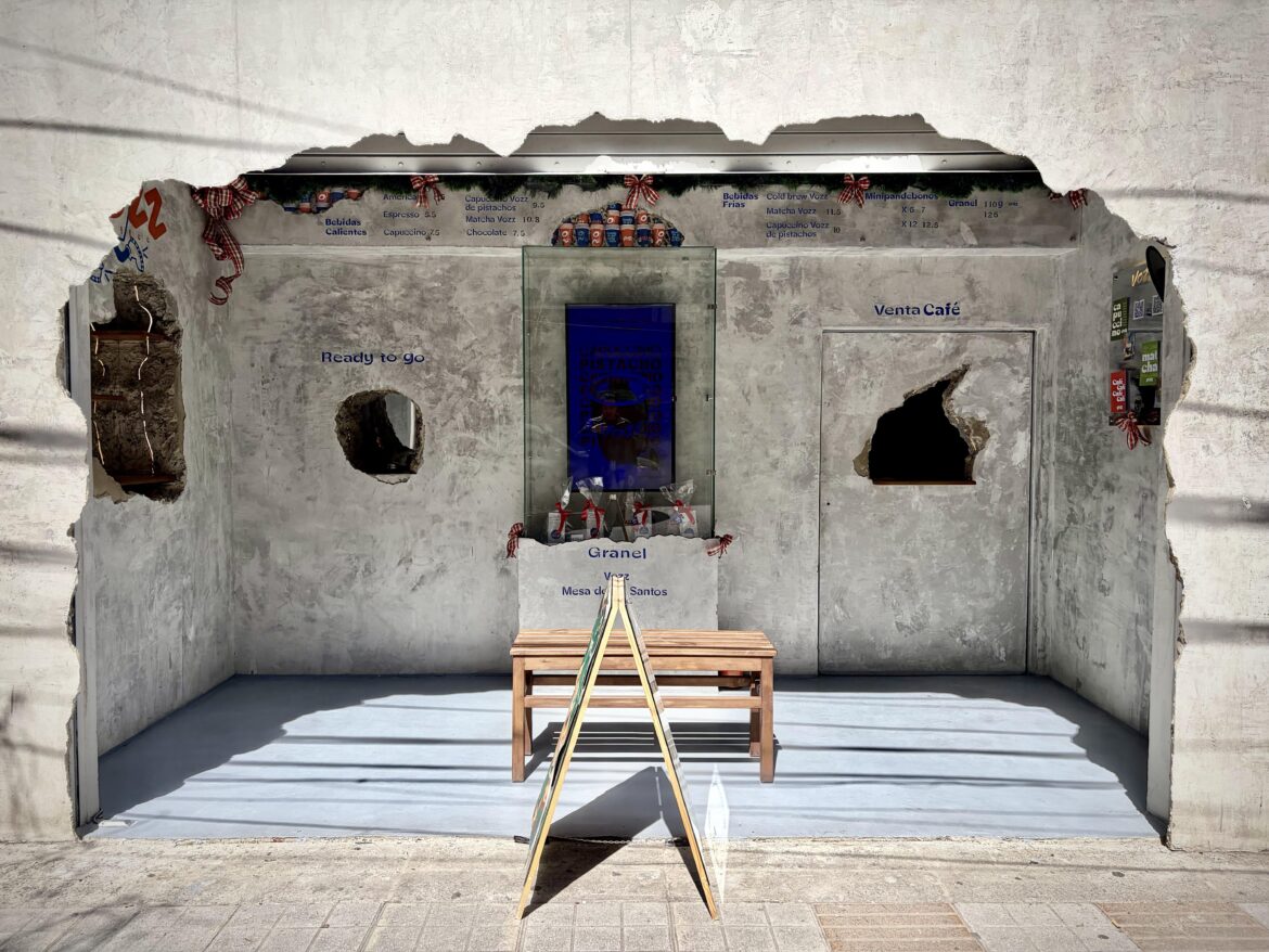 This coffee shop is literally a hole in the wall