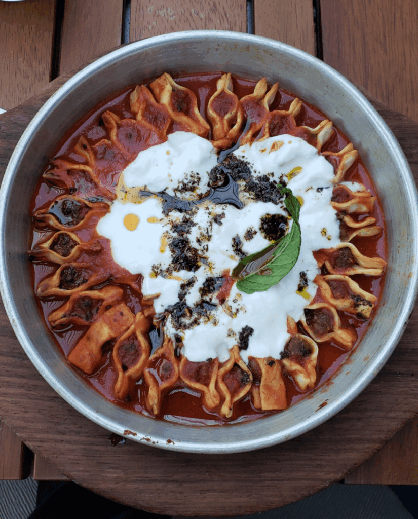[I ate] Turkish manti dumplings