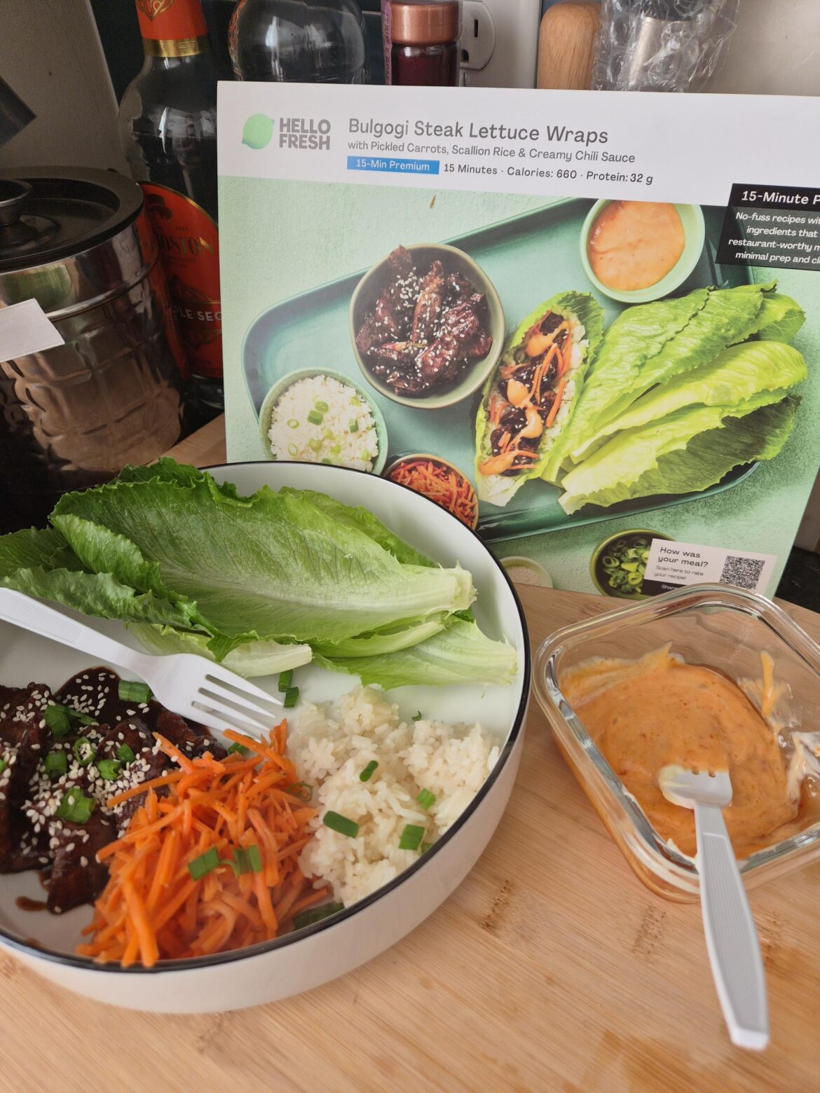 Bulgogi steak lettuce wraps