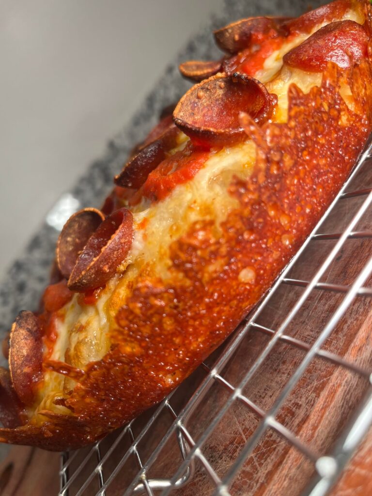 I know Detroit style pizzas are square but I cut corners.