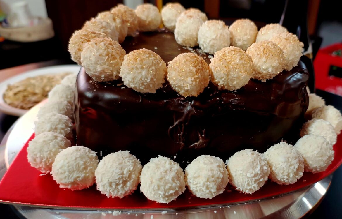 Homemade chocolate cake