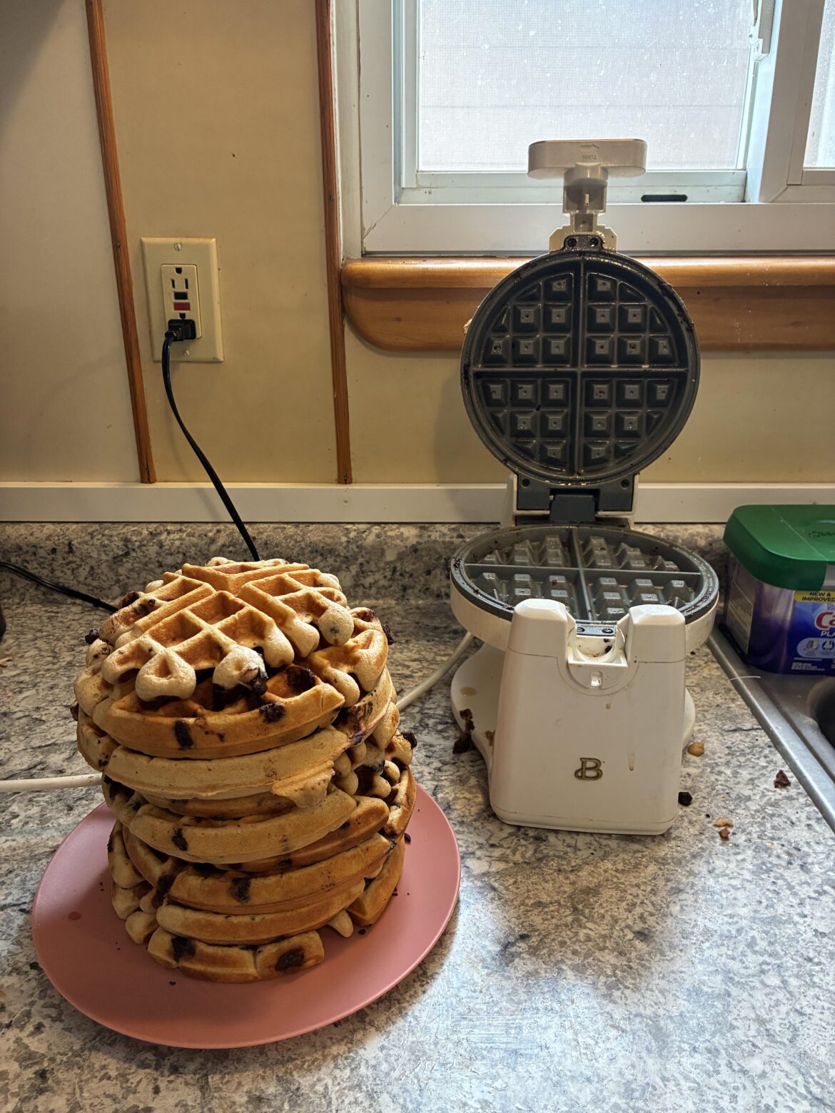 Greetings earthlings. Rate my pile of waffles