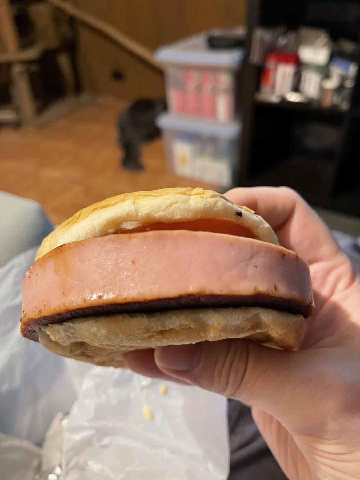 My local small town’s eatery version of a fried balogna sandwich. (Tastes awesome btw.)