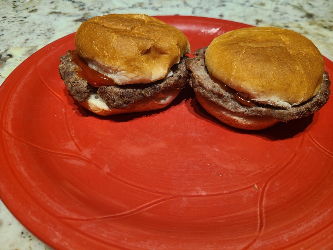 burgers with ketchup