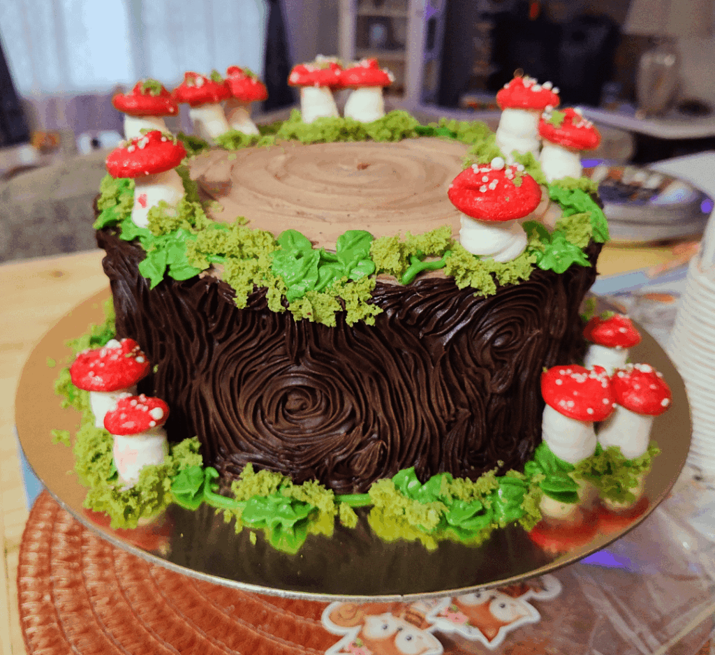 tree stump cake for my little sister's birthday!