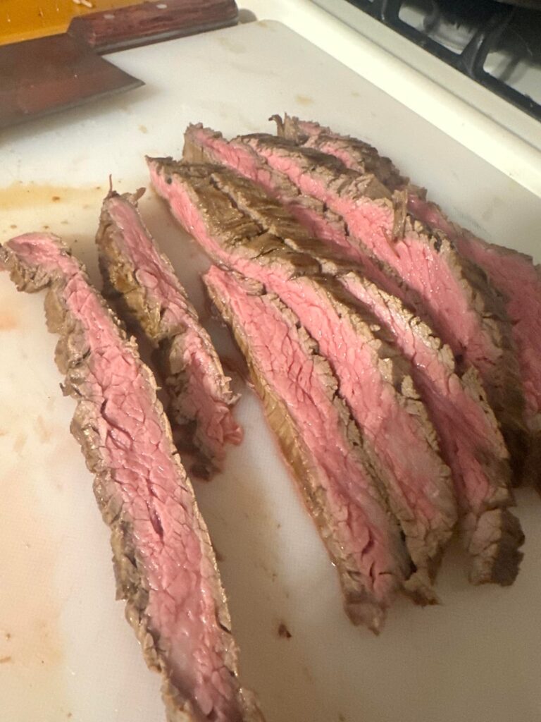 Flank Steak. 128 for 3 hours
