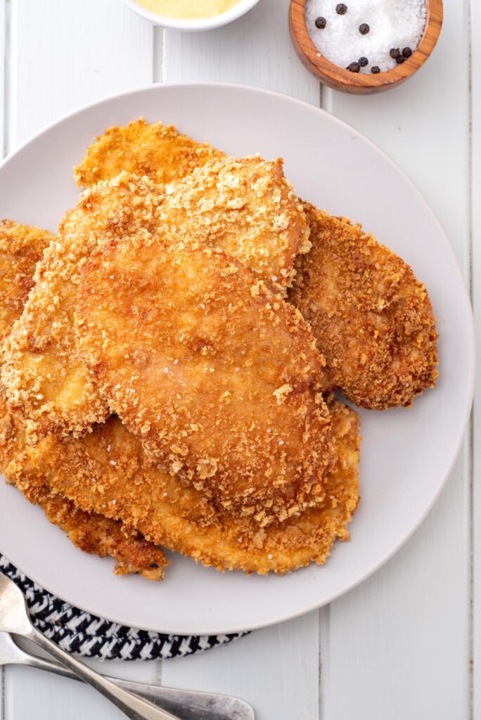Ultra Crispy Pork Rind Coated Chicken Cutlets