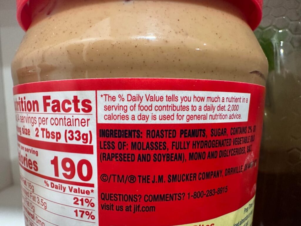 Peanut Butter Question