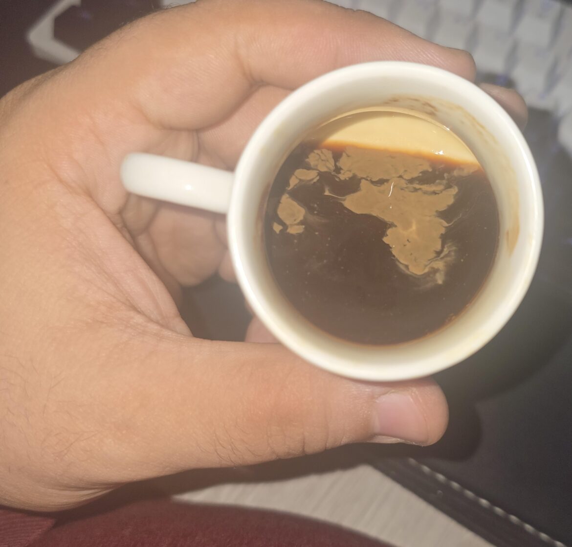 My espresso is trying to tell me where it came from