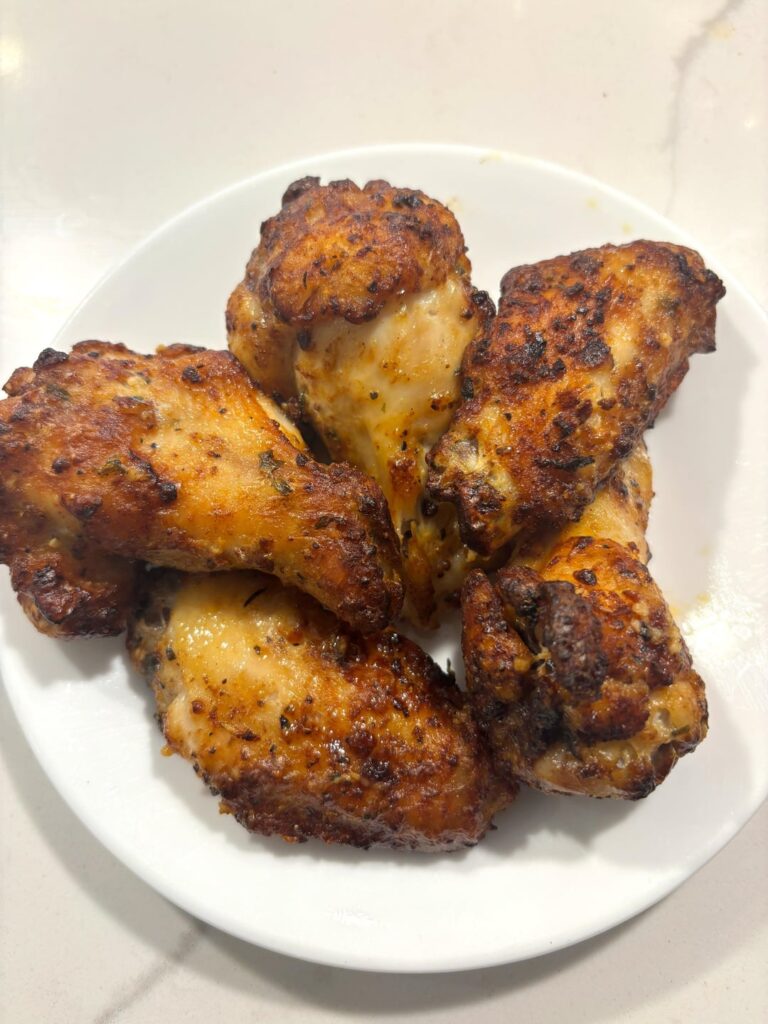 Made some Garlic Parmesan wings in the air fryer