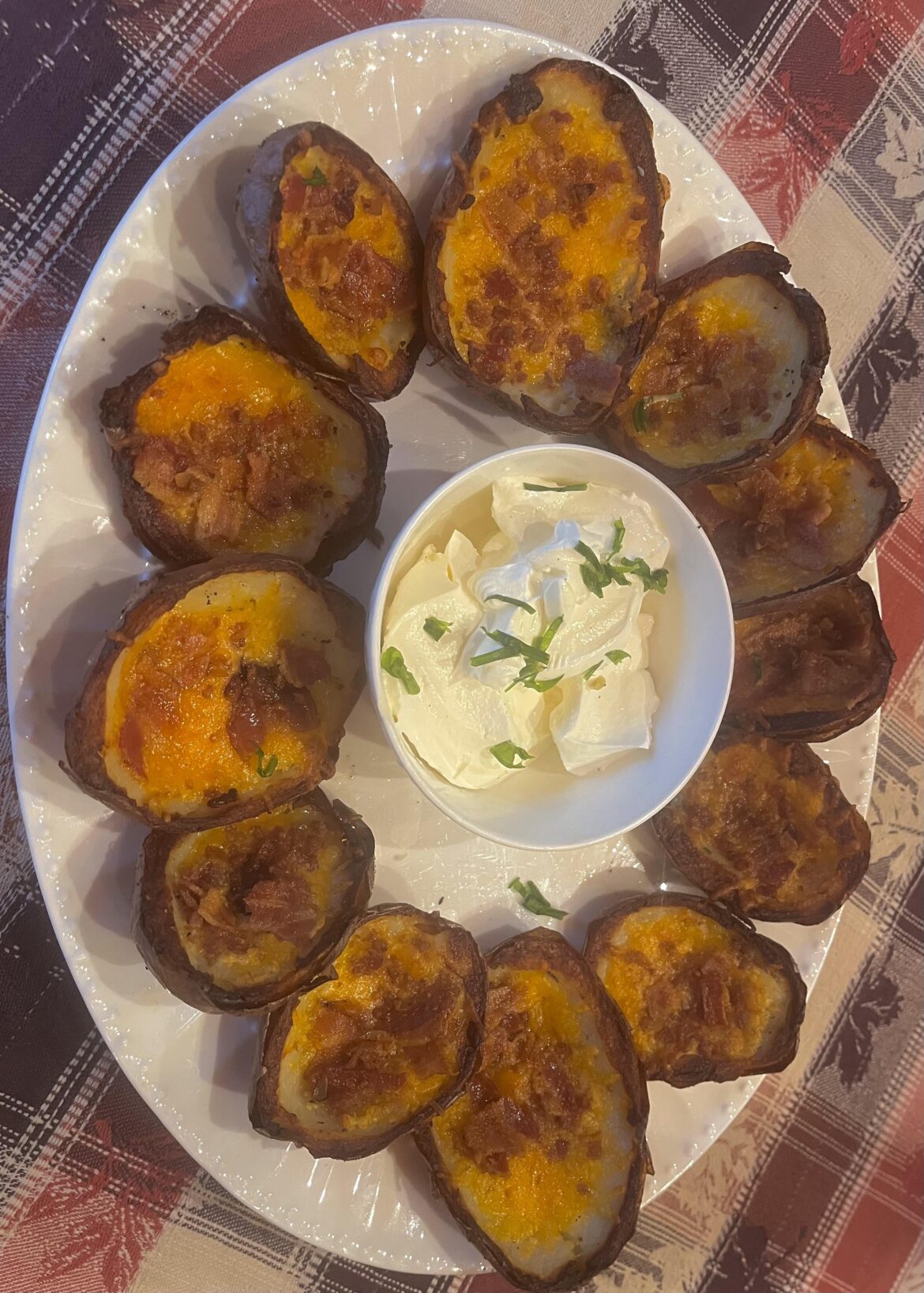 First time making homemade potato skins for the pats game