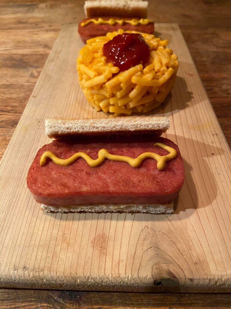 Fried SPAM toasty w/mustard