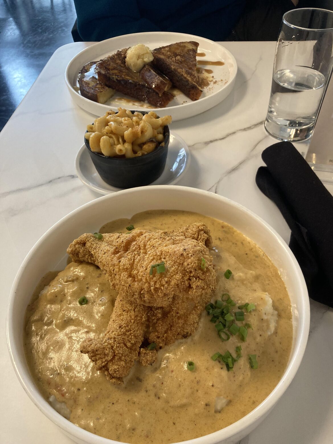 Fried Catfish and grits at Brûlée was a hit
