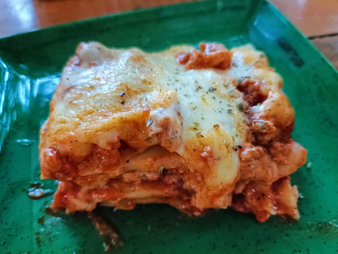 My first attempt at making lasagna