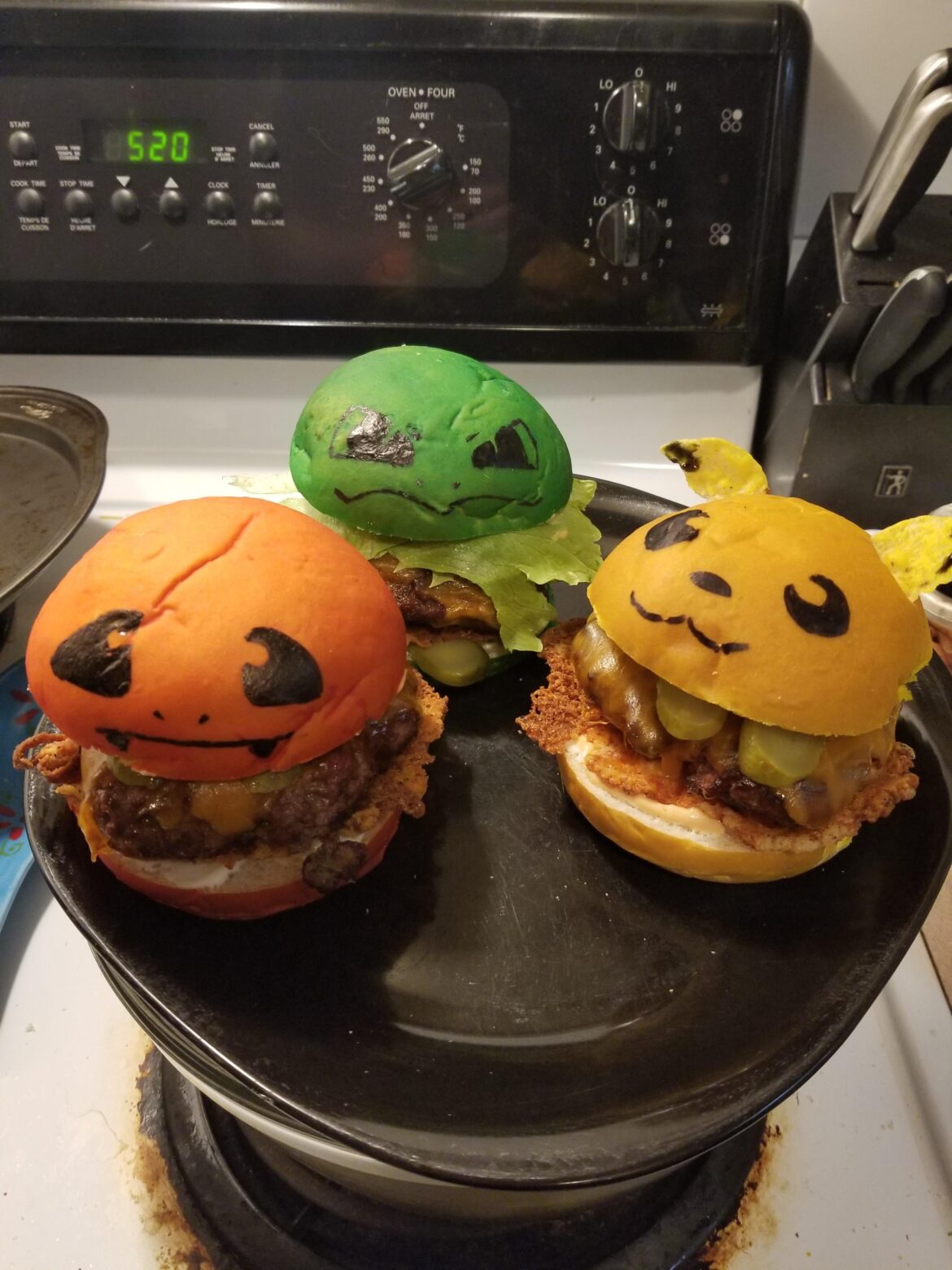 [homemade] Pokémon burgers for my sons bday