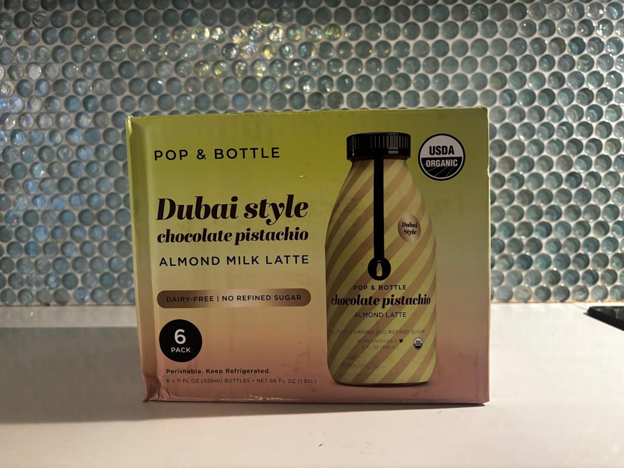 Pop and bottle dubai-style chocolate drink