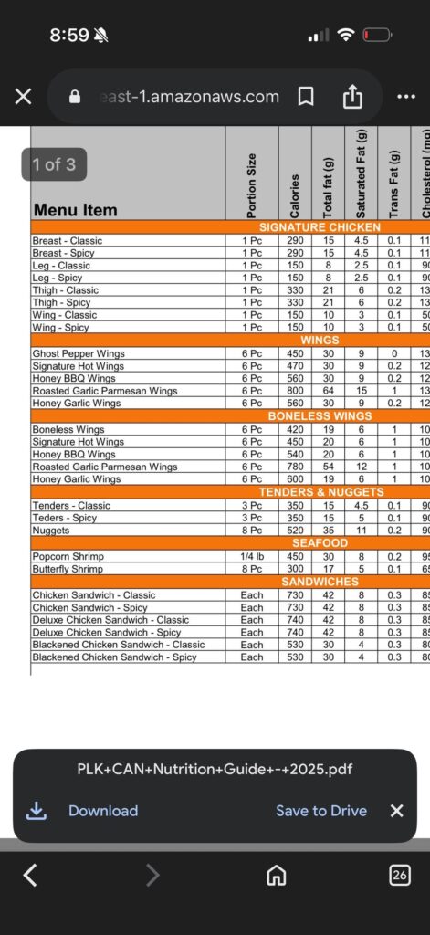 Popeyes signature hot Popeyes signature hot