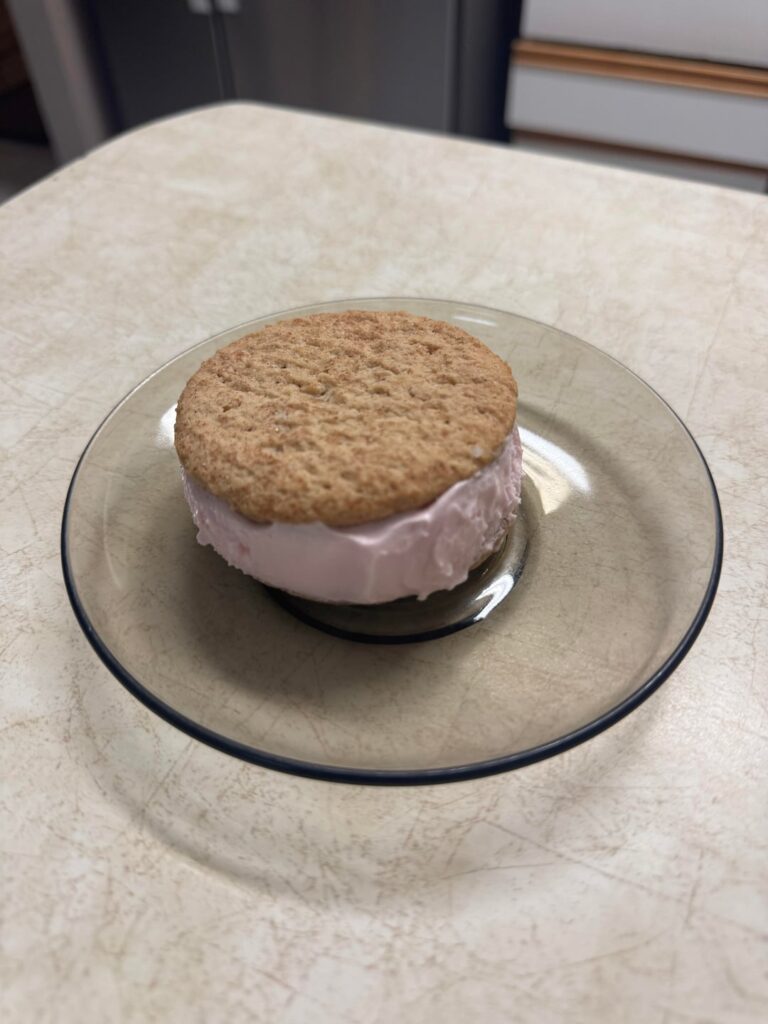 Beavertails strawberry cheesecake ice cream sammie