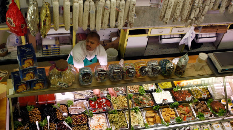 The deli counter at Molinari Delicatessen in San Francisco