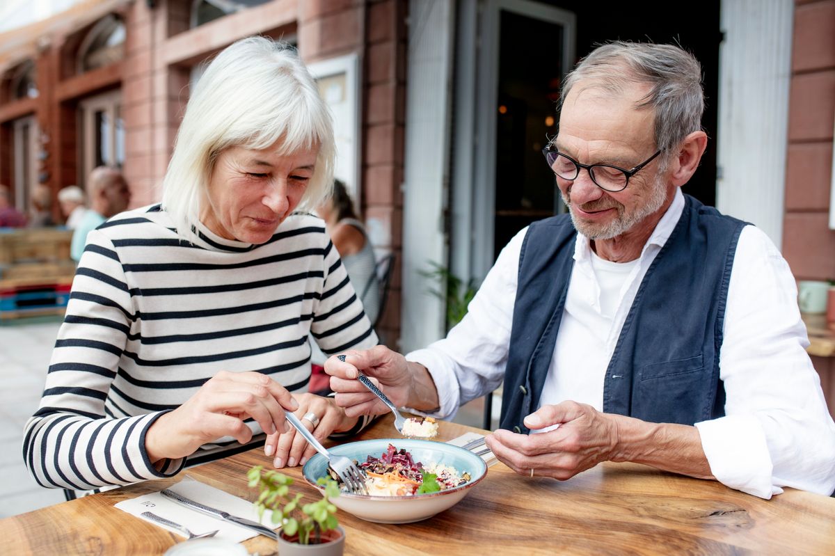 Scientists tracked the diets of 100,000 people over 10 years and found you might be able to lengthen your life even if the change was made in your 40s - stock photo