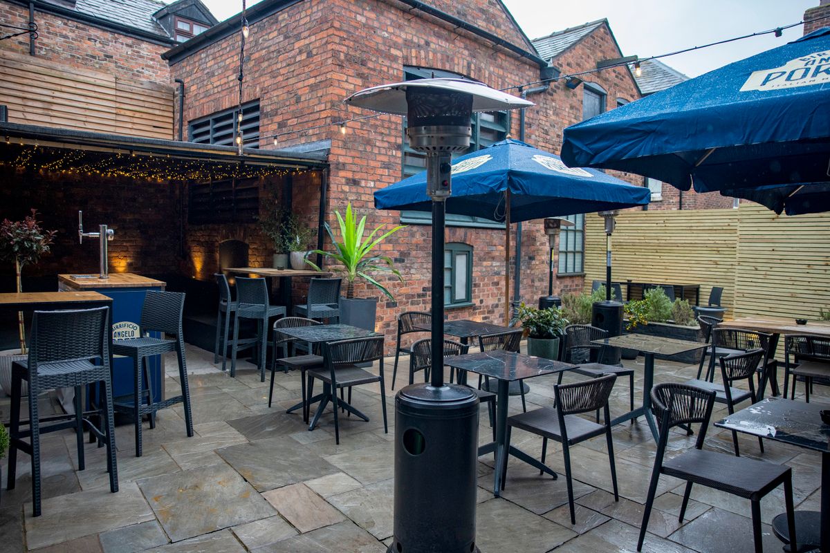 The space also has a patio for al fresco dining in the warmer months
