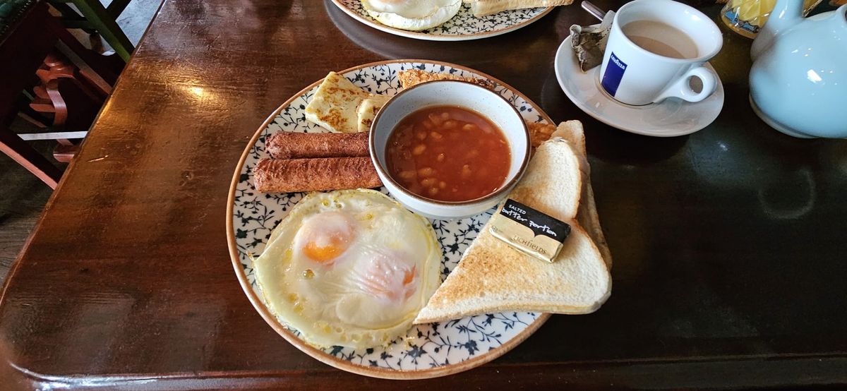 The vegetarian breakfast at Muzzy's is priced at £8.90