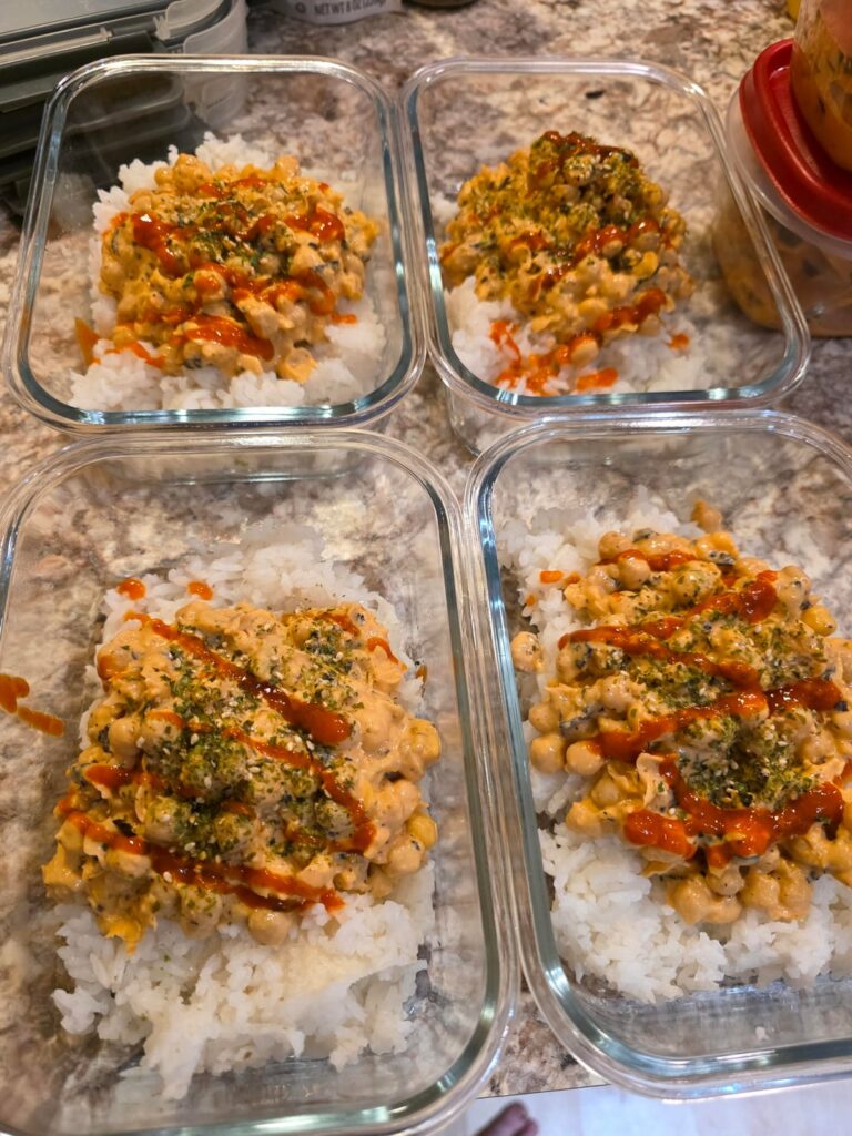 Spicy chickpea bowls