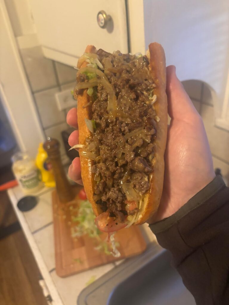 First try at a chopped cheese