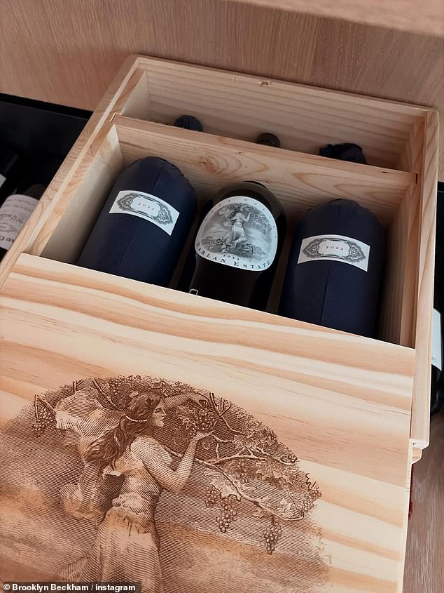 Brooklyn seems to be making the most of his wife Nicola's reported $1M monthly allowance as he splashed out on three bottles of Harlan Estate wine, which retails for £1,464 a bottle