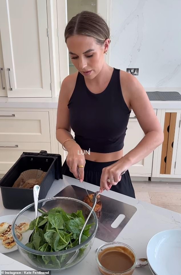 Kate Ferdinand, who recently made the move to Dubai with her husband, has used an air fryer in a recent video