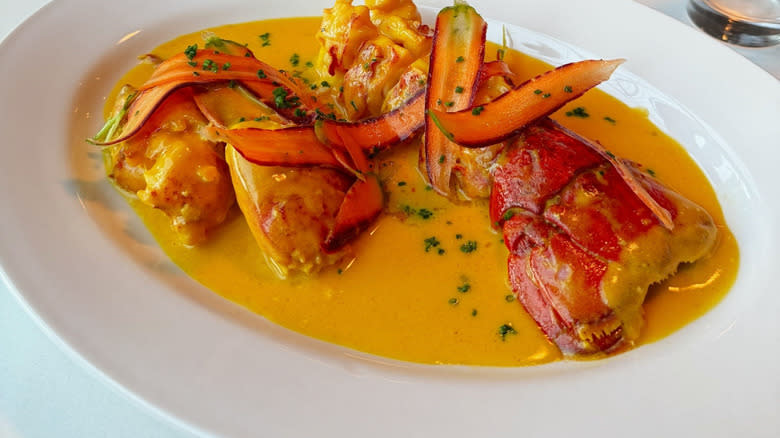 A plate of lobster in butter sauce at Pulito Osteria in Jackson