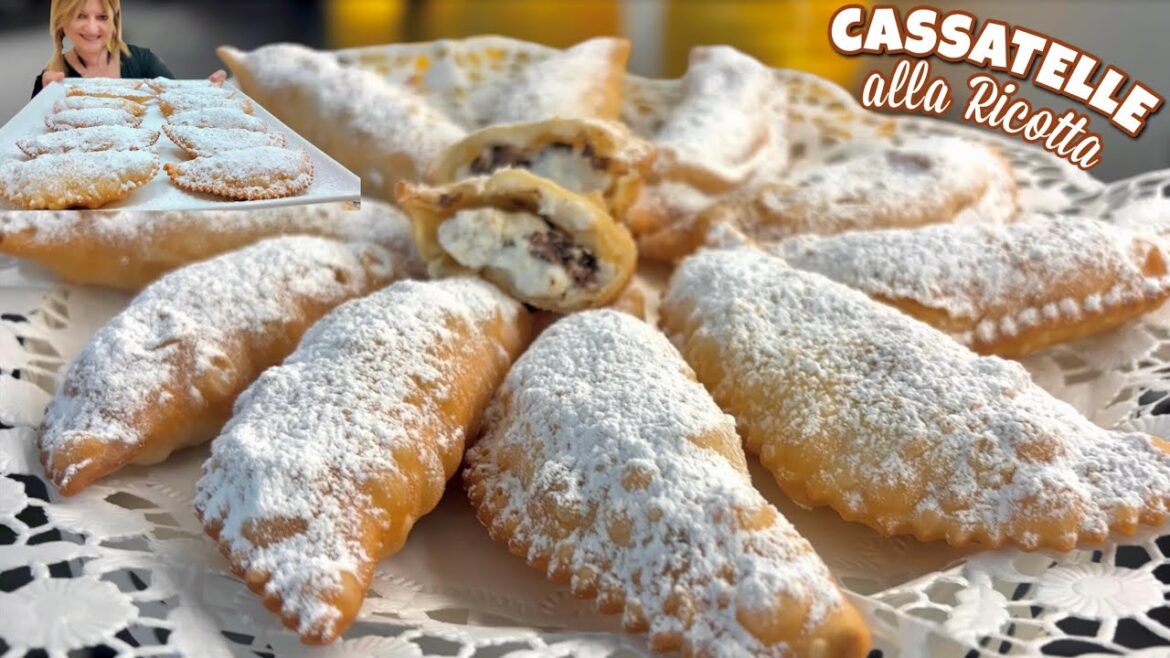 CASSATELLE alla RICOTTA ricetta tipica Siciliana di CARNEVALE senza uova