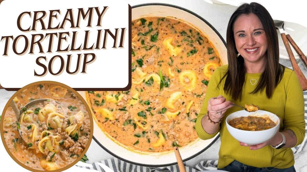 EASY Creamy Tortellini Soup | One-Pot Dinner