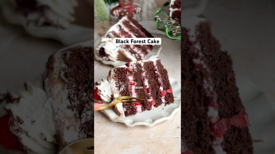 Ranking popular chocolate cakes pt 3: BLACK FOREST CAKE! A classic for a reason #blackforestcake