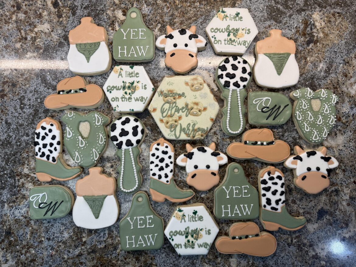 Baby shower cookies!