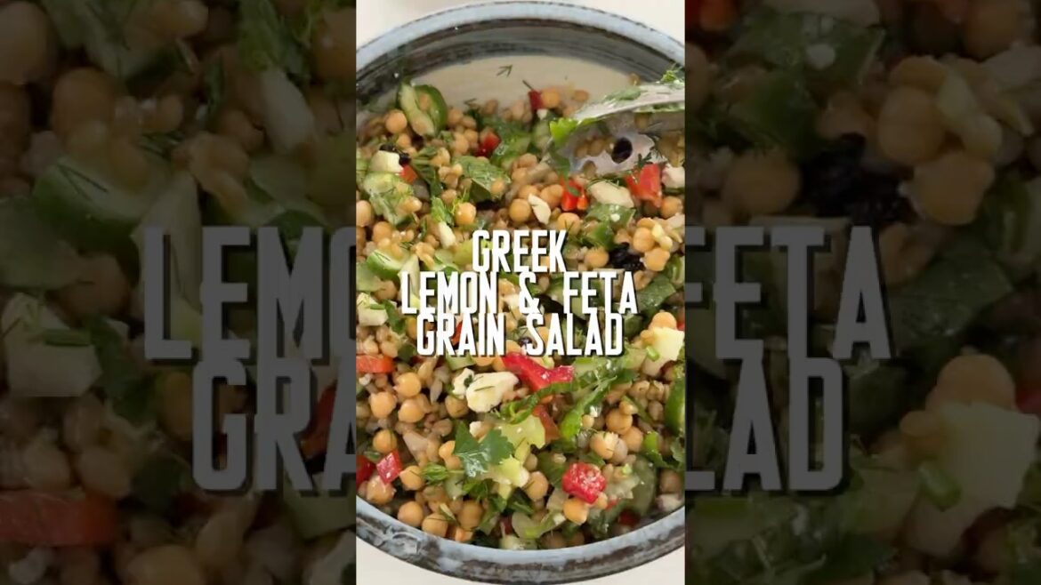 This Greek lemon & feta salad is loaded with dill, mint, parsley every bite feels fresh and light.