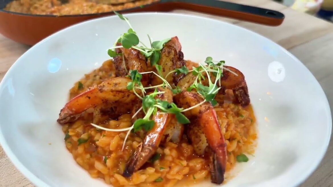 Creamy Tomato Shrimp Risotto in Under 30 Minutes?!