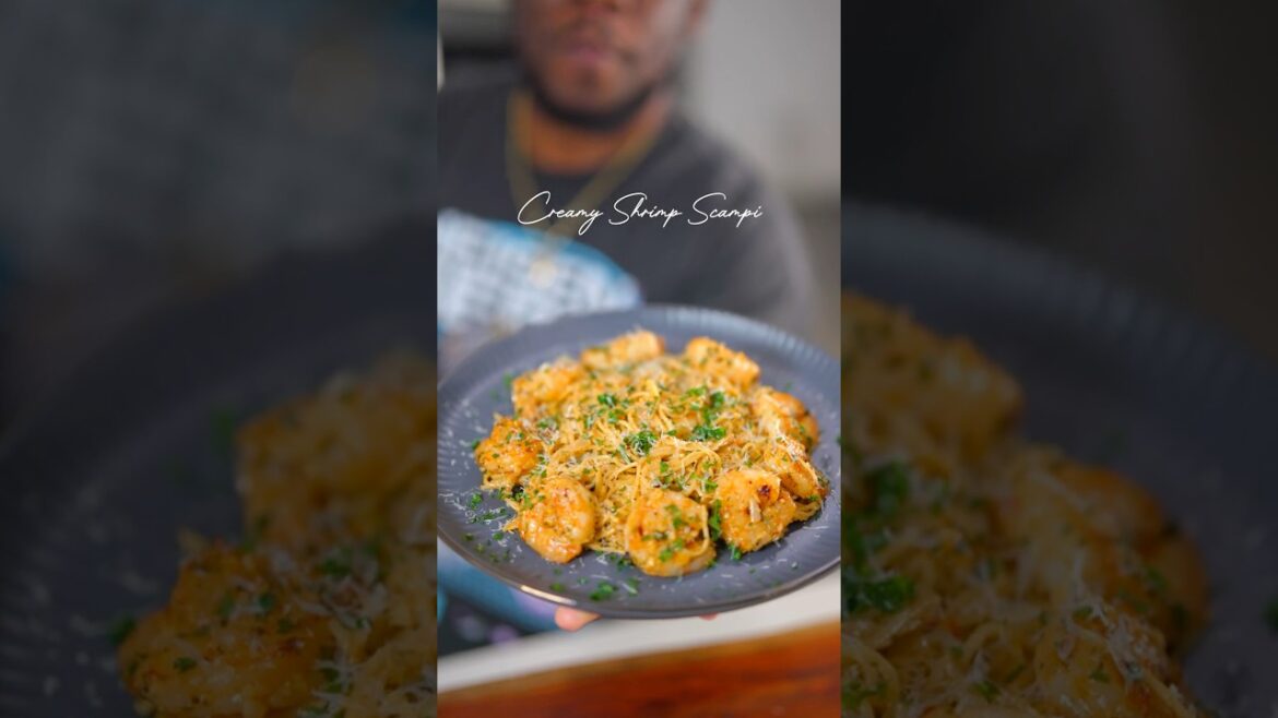 This Creamy Shrimp Scampi Changed My Life #easydinners #creamypasta #shrimpscampi #easyrecipe