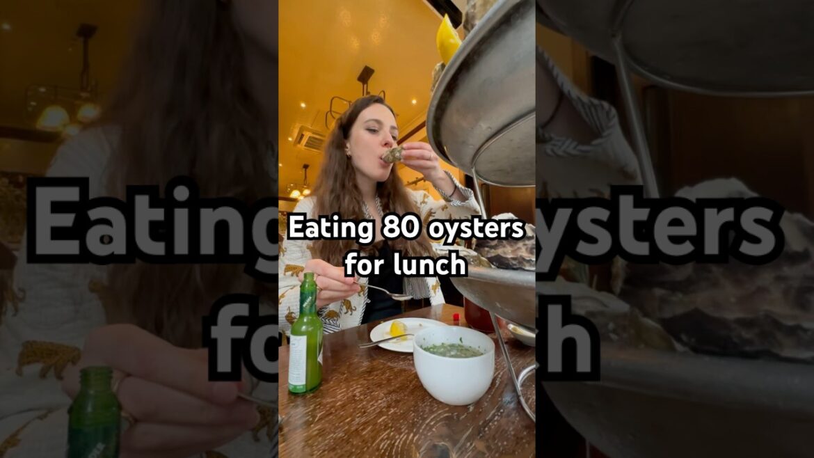 Eating 80 oysters for lunch #london #seafood #oysterlover #oysters #solodate