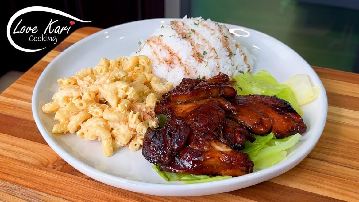 Hawaiian BBQ Chicken and Macaroni Salad Recipe (Better than Takeout!)