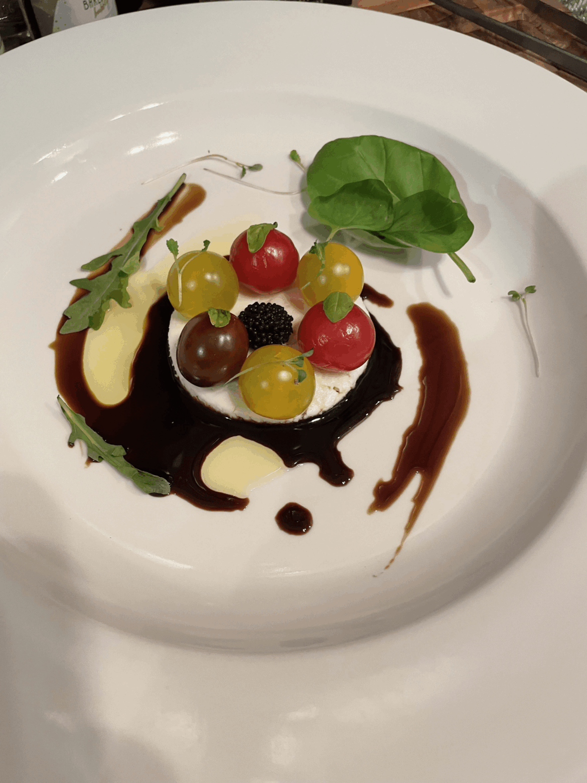 Caprese with caviar