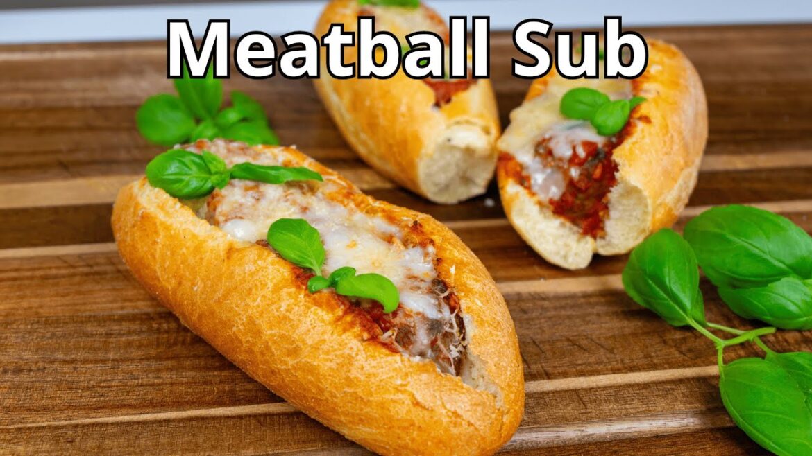 The Best Homemade Meatball Sub Recipe | With 3 Italian Cheeses
