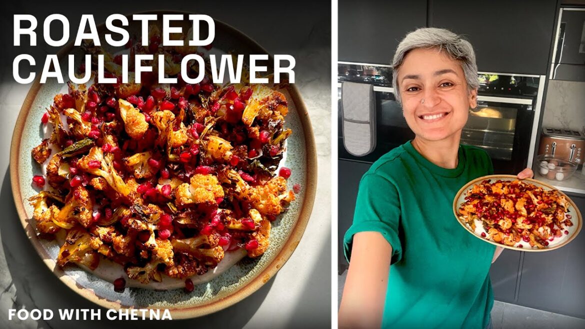 My BEST Spiced Roasted Cauliflower with Yogurt Dip | Healthy & Easy 30-Minute Dinner